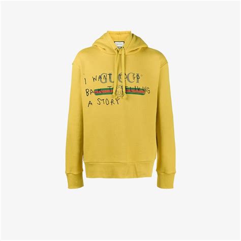 hooded cotton sweatshirt with gucci print replica|gucci coco capitan sweatshirt.